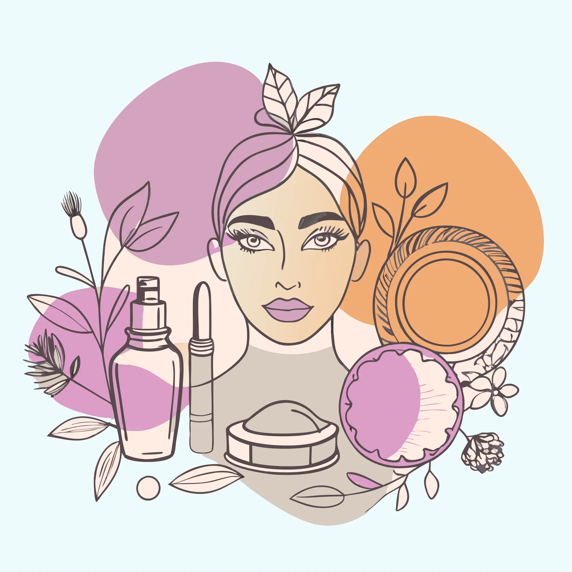 Ilustracion de cosmetica